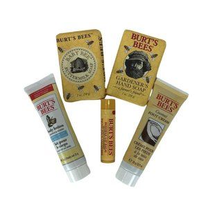 Burt's Bees Travel Size Gardeners Hand Soap Lip Balm Body Lotion Foot Cream Lot